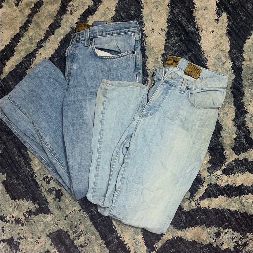 Men's Straight Leg Jeans - Light Blue/dark blue bundle